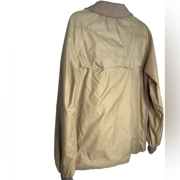 VTG 80s Lacoste Izod Performance Golf Full Zip Beige Tan Jacket Size Medium Mens - Picture 9 of 13